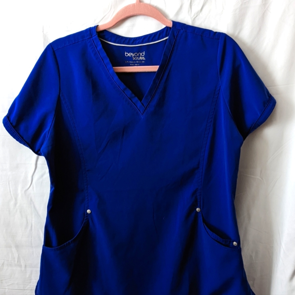 Women's Size Medium Blue Scrubs Top